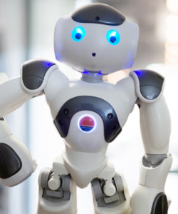 A still image of our Nao Research Division robot, Hans.