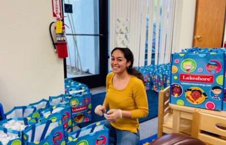 Gabriela Zavala sorting bags